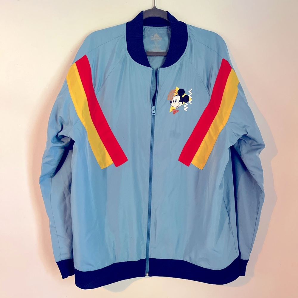 Disney Parks Official Windbreaker Jacket Mickey Mouse Retro Style